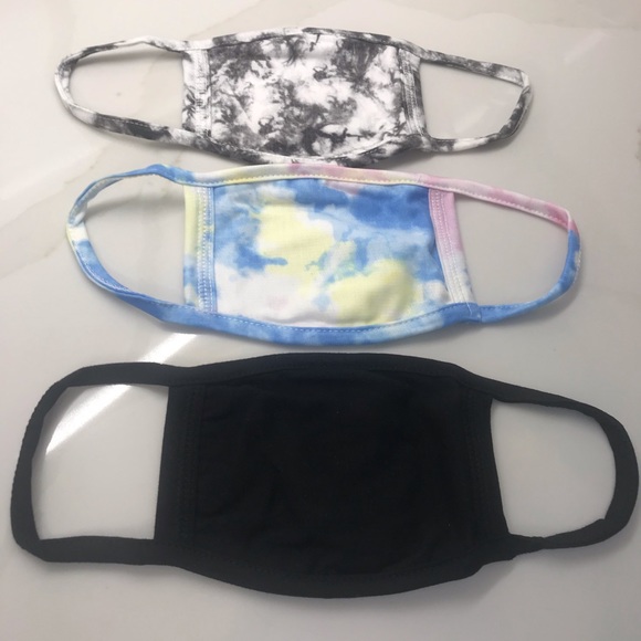 Altar'd State Accessories - TIE DYE & BLACK 3 PACK MASKS NEW